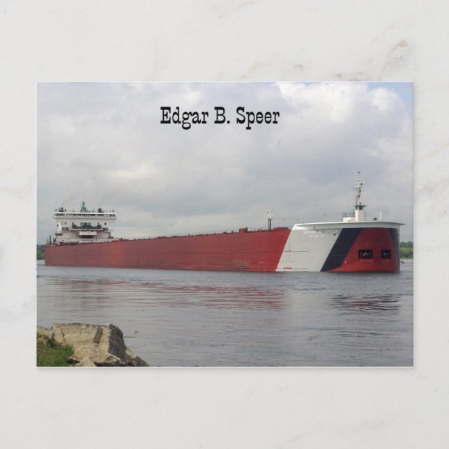 Edgar B. Speer Postkarte (Vorderseite)