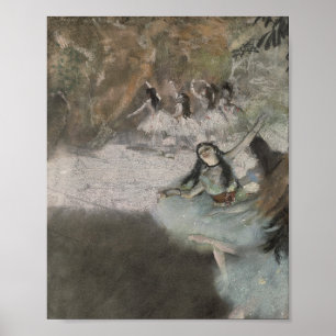 Edgar Degas, auf der Bühne, 1876-1877 Poster