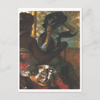 Edgar Degas - Auf der Millinery Frauenhut Postkarte