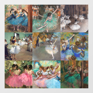 Edgar Degas - Auswahl von Meisterwerken von Tänzer Fensteraufkleber