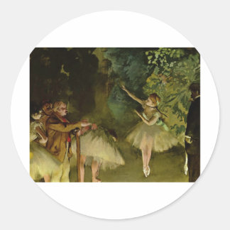 Edgar Degas - Ballet 1875 Dancer Dance girls tutu Runder Aufkleber