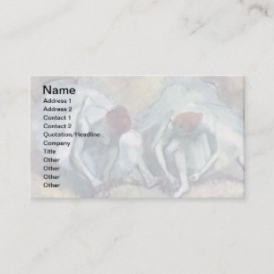 Edgar Degas - Ballet Dancers Tying Shoes Visitenkarte