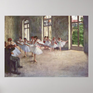Edgar Degas - Ballet Probe Class 1873 oil Poster