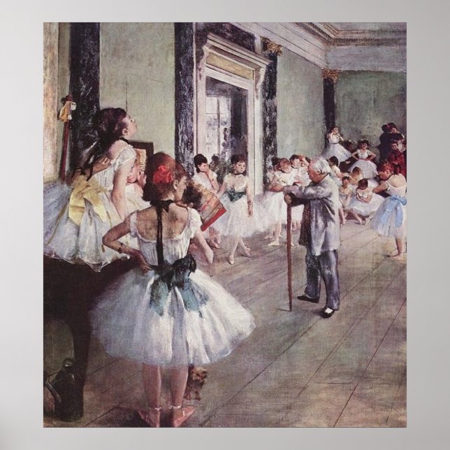Edgar Degas Ballett-Lektion Poster (Vorne)