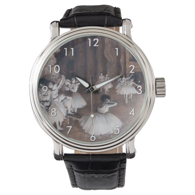 Edgar Degas - Ballett-Probe auf Bühne Armbanduhr (Vorderseite)