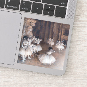 Edgar Degas - Ballett-Probe auf Bühne Aufkleber