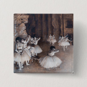 Edgar Degas - Ballett-Probe auf Bühne Button