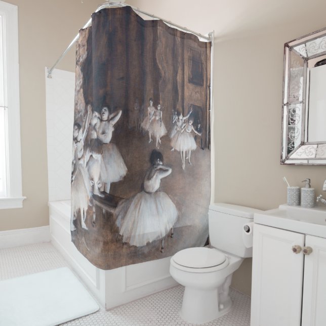 Edgar Degas - Ballett-Probe auf Bühne Duschvorhang (Beispiel)