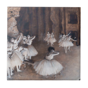 Edgar Degas - Ballett-Probe auf Bühne Fliese