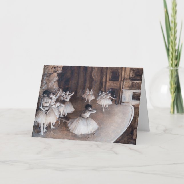 Edgar Degas - Ballett-Probe auf Bühne Karte (Vorderseite)