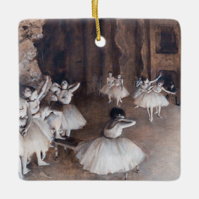 Edgar Degas - Ballett-Probe auf Bühne Keramikornament (Vorderseite)