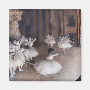 Edgar Degas - Ballett-Probe auf Bühne Magnet