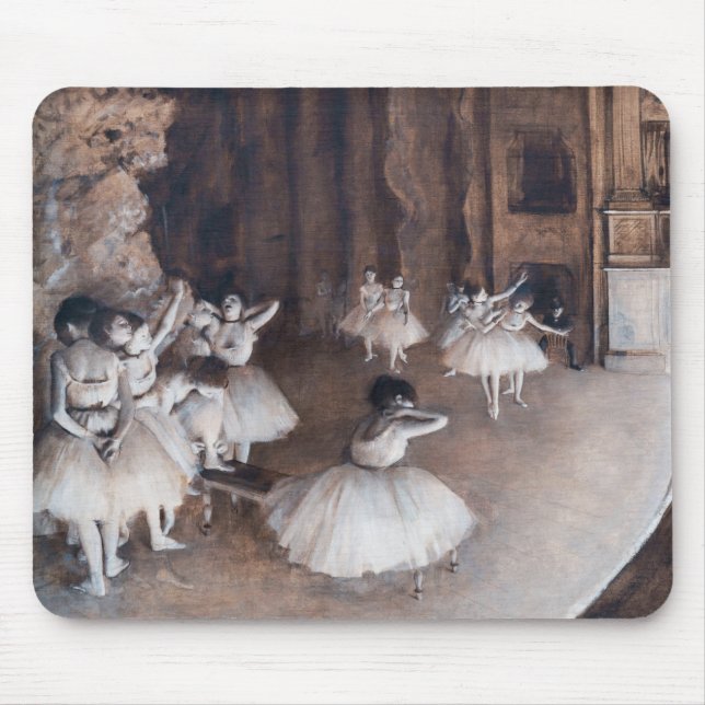 Edgar Degas - Ballett-Probe auf Bühne Mousepad (Vorne)
