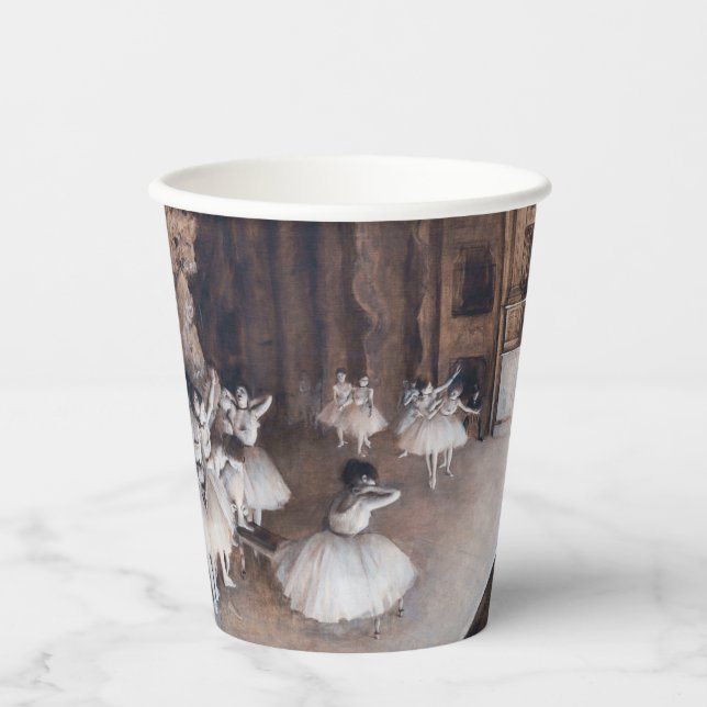 Edgar Degas - Ballett-Probe auf Bühne Pappbecher (Vorderseite)