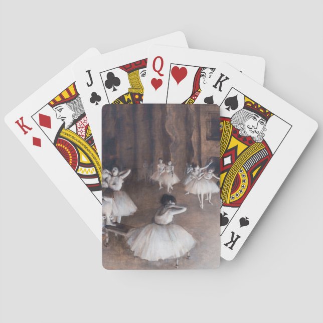 Edgar Degas - Ballett-Probe auf Bühne Spielkarten (Rückseite)