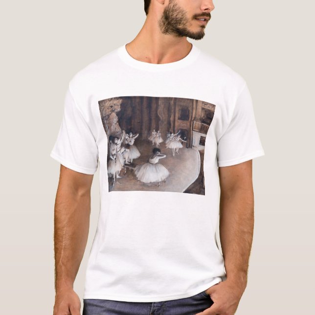 Edgar Degas - Ballett-Probe auf Bühne T-Shirt (Vorderseite)