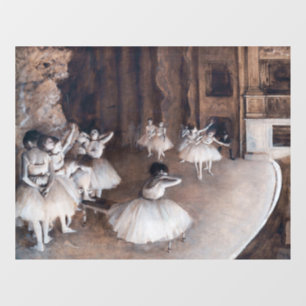 Edgar Degas - Ballettprobe auf der Bühne Fensteraufkleber