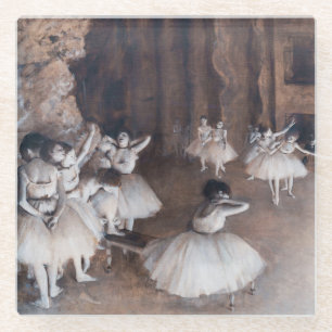Edgar Degas - Ballettprobe auf der Bühne Glasuntersetzer