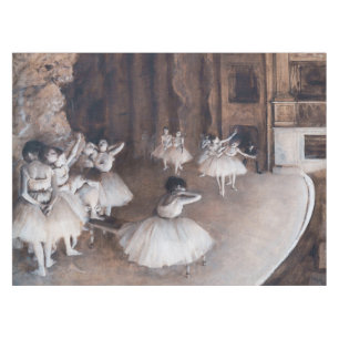 Edgar Degas - Ballettprobe auf der Bühne Tischdecke