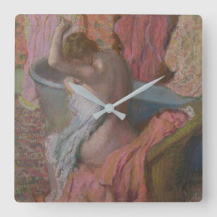 Edgar Degas   Bather Quadratische Wanduhr