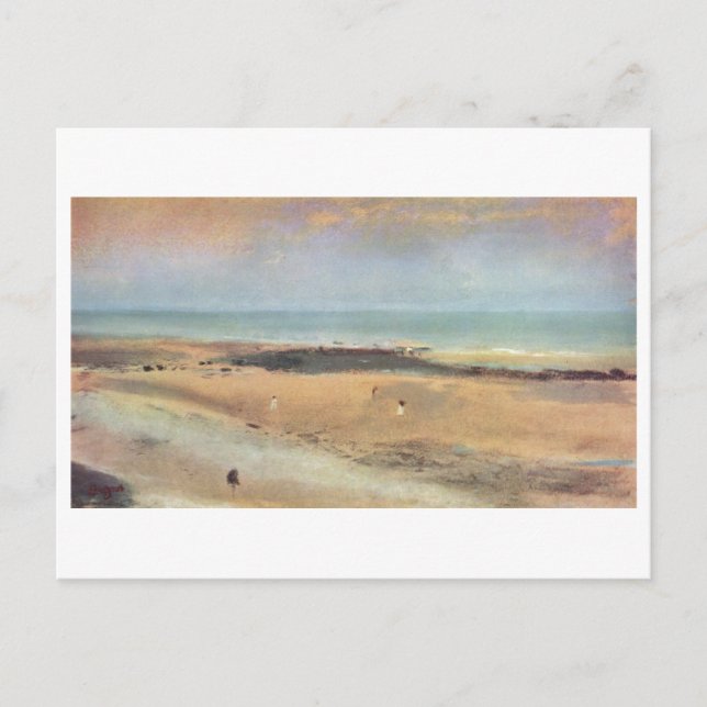 Edgar Degas - Beach @ Low Tide 1869-70 Pastellfarb Postkarte (Vorderseite)