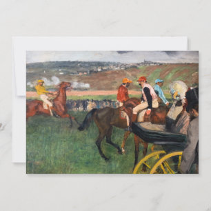 Edgar Degas - Bei den Pferderennen Dankeskarte
