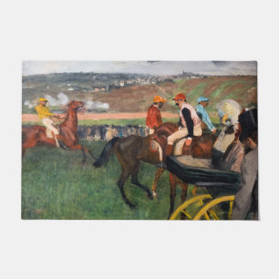 Edgar Degas - Bei den Pferderennen Fußmatte