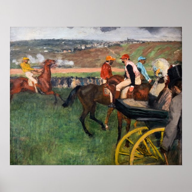 Edgar Degas - Bei den Rennen Poster (Vorne)
