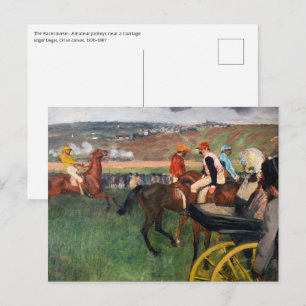 Edgar Degas - Bei den Rennen Postkarte