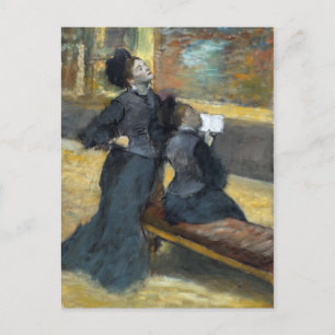 Edgar Degas Besuch eines Museums Postkarte