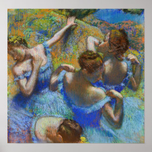 Edgar Degas - Blaue Tänzerinnen Poster