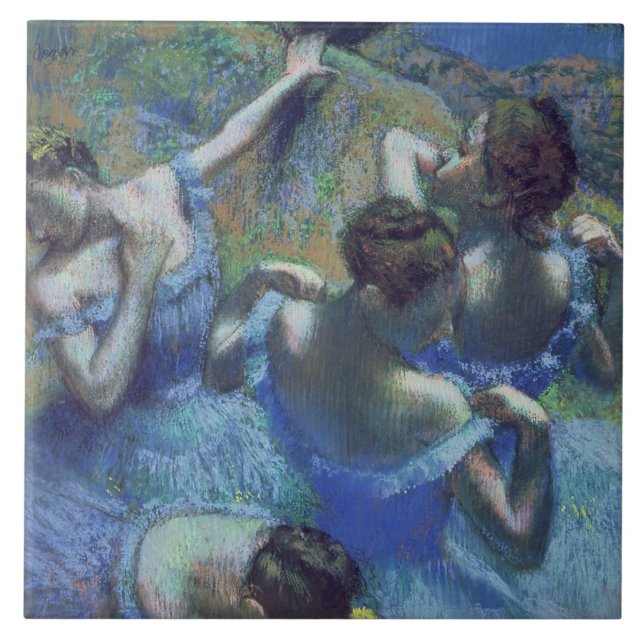 Edgar Degas| Blue Dancers, c.1899 Fliese (Vorderseite)