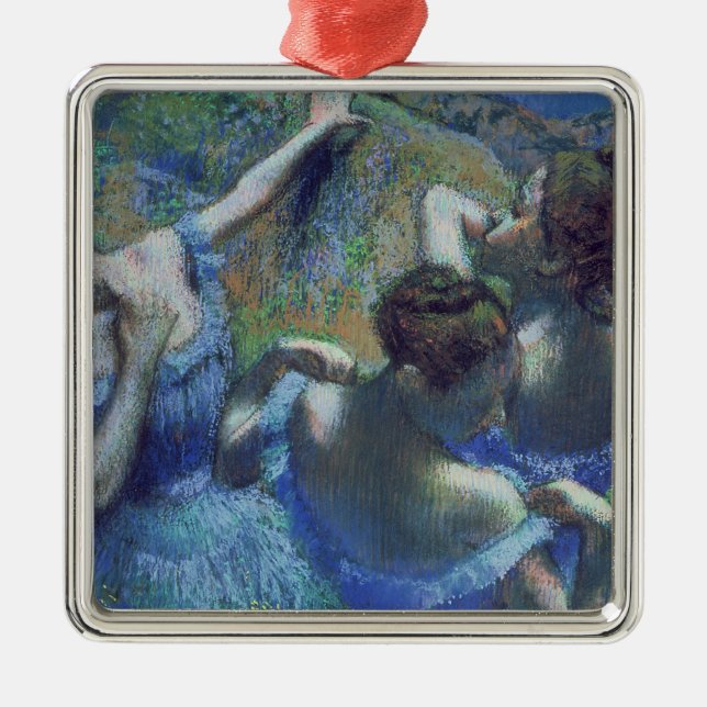 Edgar Degas| Blue Dancers, c.1899 Silbernes Ornament (Vorne)