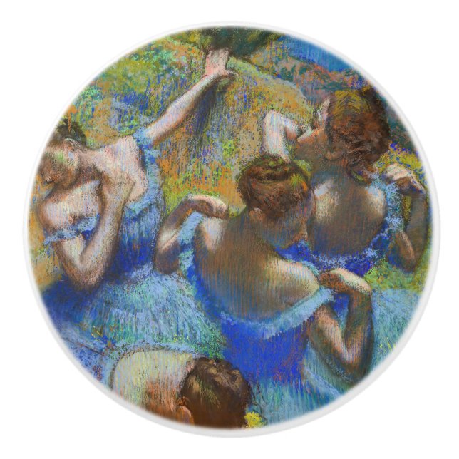 Edgar Degas - Blue Dancers Keramikknauf (Vorderseite)