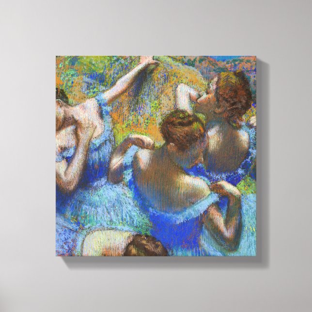Edgar Degas - Blue Dancers Leinwanddruck (Vorderseite)