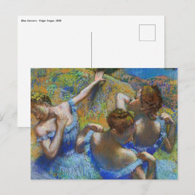 Edgar Degas - Blue Dancers Postkarte (Vorne/Hinten)