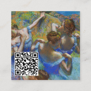 Edgar Degas - Blue Dancers - QR-Code Quadratische Visitenkarte