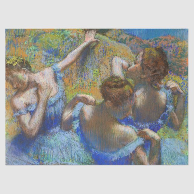 Edgar Degas - Blue Dancers Seidenpapier (Vorderseite)