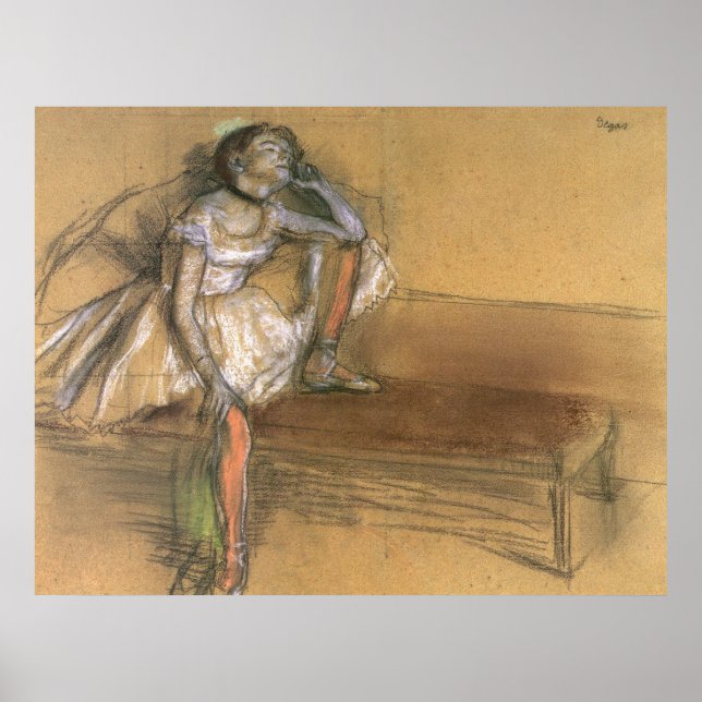 Edgar Degas Coryphee Resting Poster (Vorne)