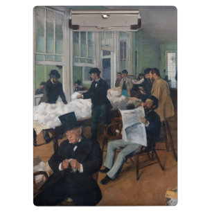 Edgar Degas - Cotton Office in New Orleans Klemmbrett