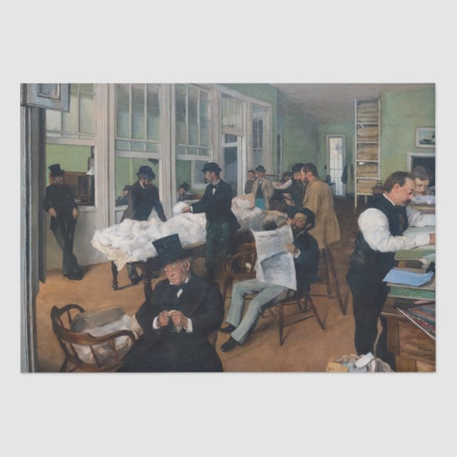 Edgar Degas - Cotton Office in New Orleans Seidenpapier (Vorderseite)