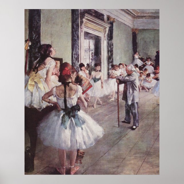 Edgar Degas - Dance Class 1875 Oil Leinwand Dancer Poster (Vorne)