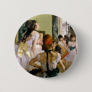 Edgar Degas Dance Class Button