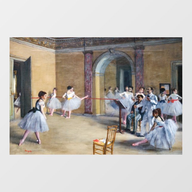 Edgar Degas - Dance Foyer, Opera rue Le Peletier Fensteraufkleber (Blatt)