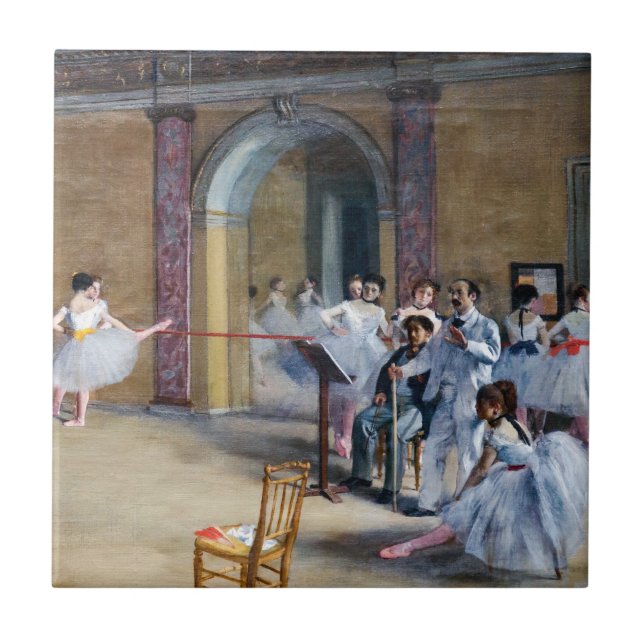 Edgar Degas - Dance Foyer, Opera rue Le Peletier Fliese (Vorderseite)