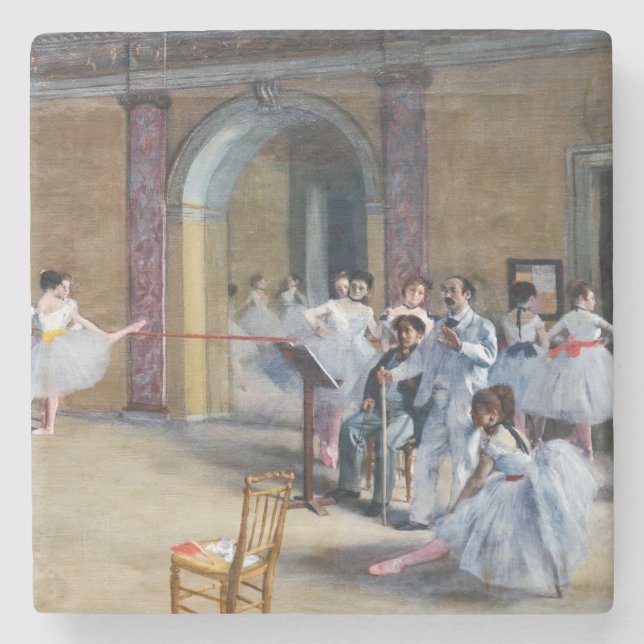 Edgar Degas - Dance Foyer, Opera rue Le Peletier Steinuntersetzer (Vorderseite)