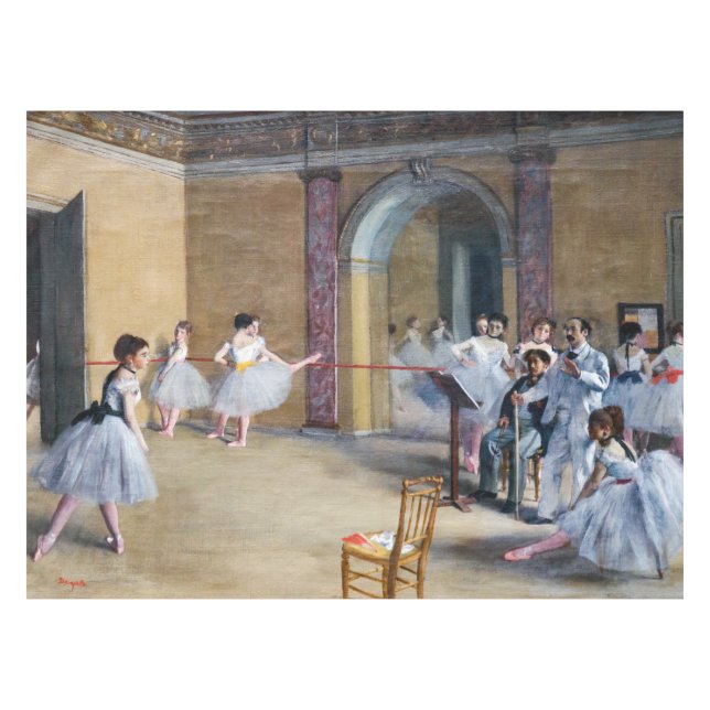 Edgar Degas - Dance Foyer, Opera rue Le Peletier Tischdecke (Vorderseite (Horizontal))