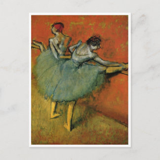 Edgar Degas - Dancer @ Barre 1888 Ballerina Postkarte