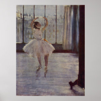 Edgar Degas - Dancer @ Fotograf 1877-78 Öl Poster