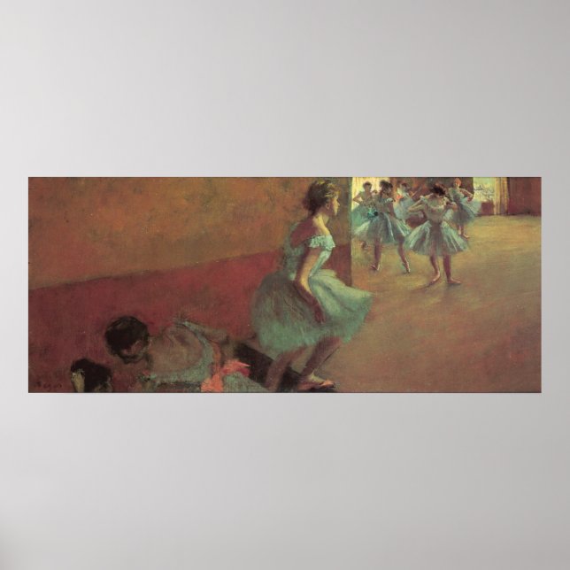 Edgar Degas Dancers Auf Treppe Poster (Vorne)